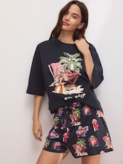 Navy Charlie the Cockapoo Short Pyjamas Set - Image 3 of 5