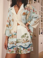 Light Blue Coca Cola Button Through Short Pyjamas Set - Image 2 of 7