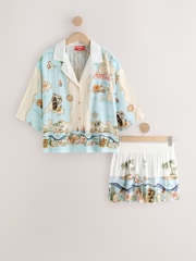 Light Blue Coca Cola Button Through Short Pyjamas Set - Image 5 of 7