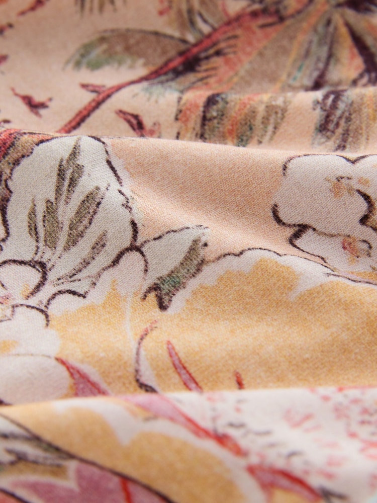 Pink Scene Rib Vest Shorts Pyjamas Set - Image 7 of 7