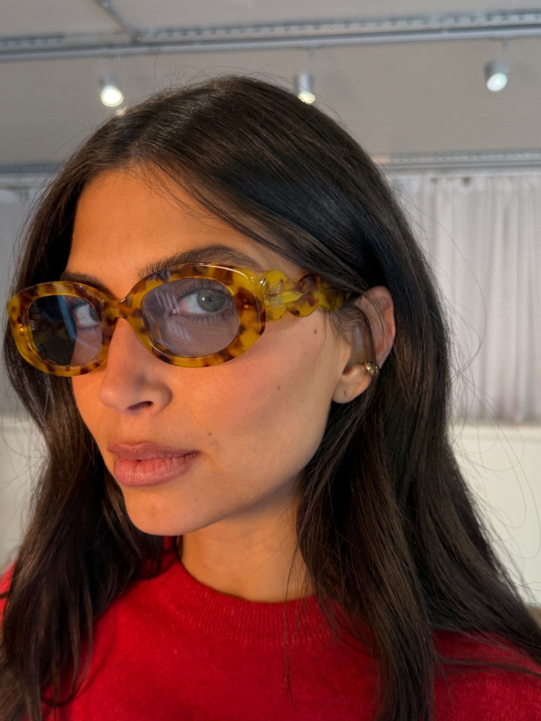 Buy Yellow Tortoiseshell Blue Lense - Never Fully Dressed Acetate