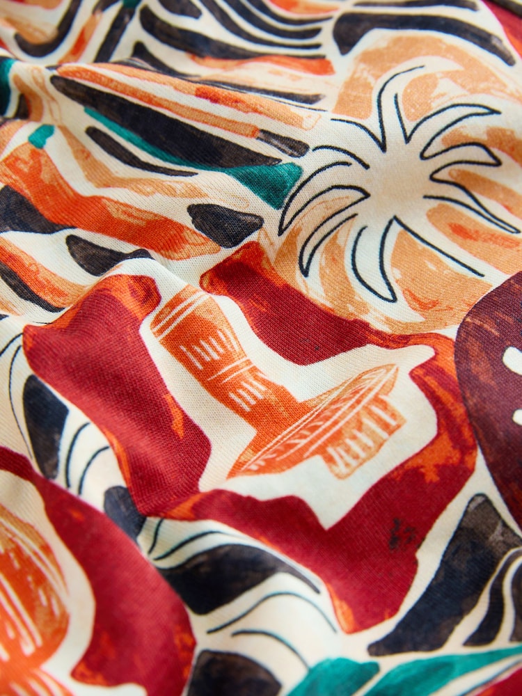 Vert abstrait - Ensemble pyjama short et débardeur côtelé - Image 9 de 9