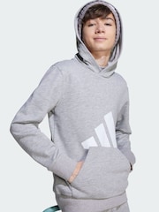 adidas Grey Essentials Hoodie - Image 1 of 5