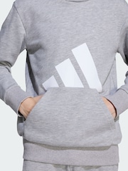adidas Grey Essentials Hoodie - Image 4 of 5