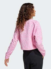 adidas Pink Future Icons Cropped Sweatshirt - Image 4 of 5