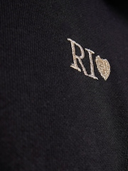 River Island Black Hooded Waistband Hoodie & Joggers Set - Image 4 of 5