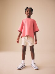 Ecru Multicolour Smiley World Regular Length Frayed Edge Denim Shorts (3-16yrs) - Image 2 of 9