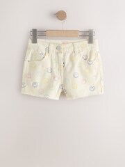 Ecru Multicolour Smiley World Regular Length Frayed Edge Denim Shorts (3-16yrs) - Image 5 of 9