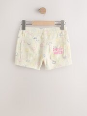Ecru Multicolour Smiley World Regular Length Frayed Edge Denim Shorts (3-16yrs) - Image 6 of 9
