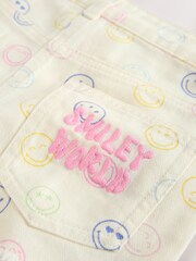 Ecru Multicolour Smiley World Regular Length Frayed Edge Denim Shorts (3-16yrs) - Image 8 of 9