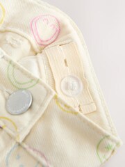 Ecru Multicolour Smiley World Regular Length Frayed Edge Denim Shorts (3-16yrs) - Image 9 of 9