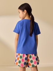 Multicoloured Flower Pullon Jacquard Shorts (3-16yrs) - Image 3 of 8