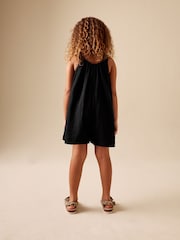 Black Textured Playsuit (3-16yrs) - Image 3 of 7