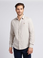 U.S. Polo Assn. Nude Brushed Dobby Shirt - Image 1 of 9