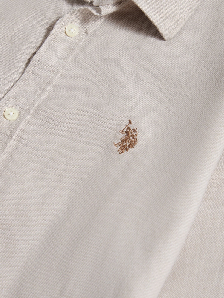U.S. Polo Assn. Nude Brushed Dobby Shirt - Image 9 of 9