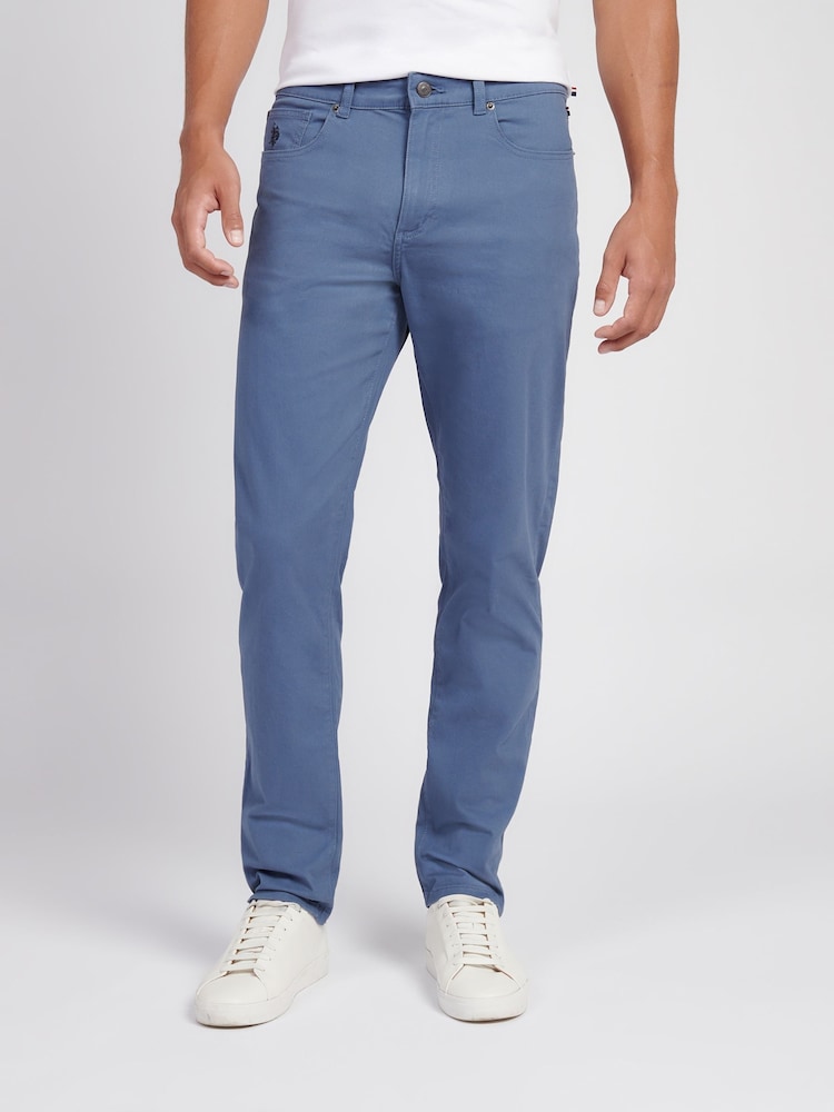 U.S. Polo Assn. Blue Core 5 Pocket Trousers - Image 1 of 10 U.S. Polo Assn. Blue Core 5 Pocket Trousers - Image 1 of 10