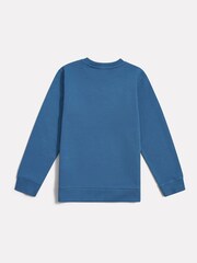 New Balance Blue French Terry Small Logo Crew Sweatshirt - Image 2 of 3