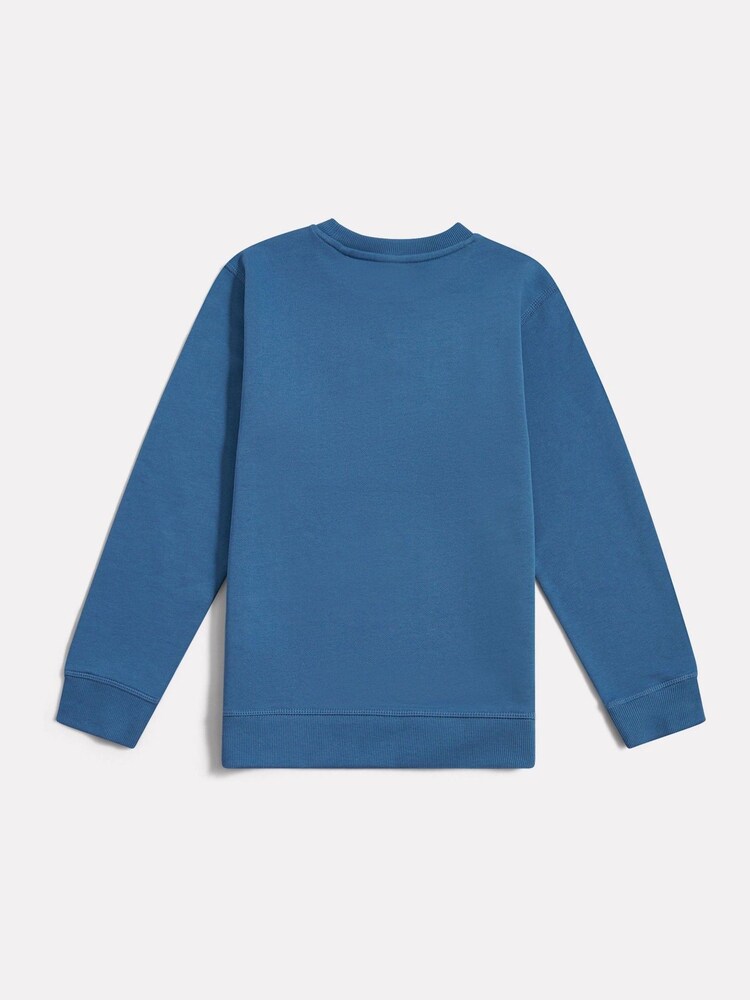 New Balance Blue French Terry Small Logo Crew Sweatshirt - Image 2 of 3