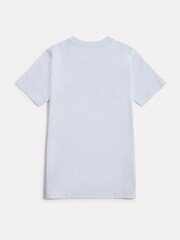 New Balance White Jersey Stacked Logo T-Shirt - Image 2 of 3