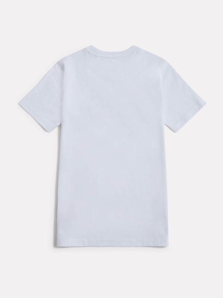 New Balance White Jersey Stacked Logo T-Shirt - Image 2 of 3 New Balance White Jersey Stacked Logo T-Shirt - Image 2 of 3