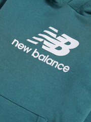 New Balance Blue FT Stacked Logo Hoodie and Joggers Set - Image 9 of 10
