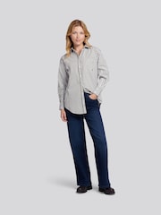 U.S. Polo Assn. Green Cotton Poplin Loose Fit Stripe Shirt - Image 3 of 9