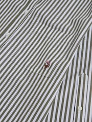 U.S. Polo Assn. Green Cotton Poplin Loose Fit Stripe Shirt - Image 8 of 9