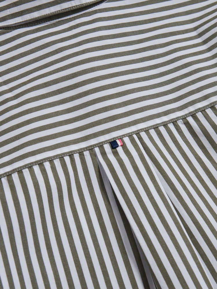 U.S. Polo Assn. Green Cotton Poplin Loose Fit Stripe Shirt - Image 9 of 9