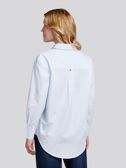 U.S. Polo Assn. Light Blue Cotton Poplin Loose Fit Stripe Shirt - Image 2 of 9