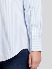 U.S. Polo Assn. Light Blue Cotton Poplin Loose Fit Stripe Shirt - Image 5 of 9