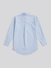 U.S. Polo Assn. Light Blue Cotton Poplin Loose Fit Stripe Shirt - Image 7 of 9