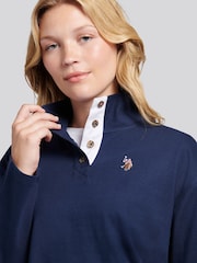 U.S. Polo Assn. Blue Funnel Neck Rugby Shirt - Image 2 of 7
