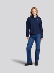 U.S. Polo Assn. Blue Funnel Neck Rugby Shirt - Image 3 of 7