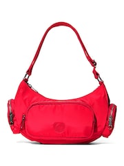 Victoria's Secret Pink Bright Vermillion Red Multi-Pocket Shoulder Bag - Image 2 of 4