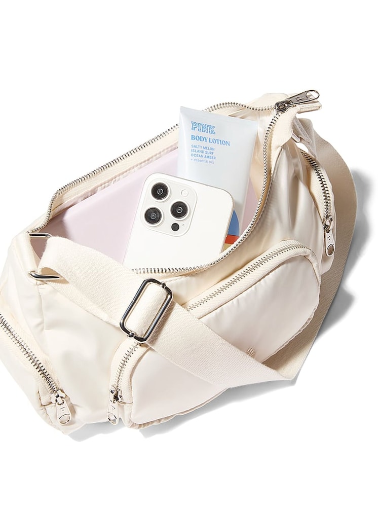 Victoria's Secret Pink Winter White Multi-Pocket Shoulder Bag - Image 4 of 4