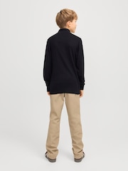 JACK & JONES Junior 1/4 Zip Knitted Black Jumper - Image 2 of 6