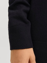 JACK & JONES Junior 1/4 Zip Knitted Black Jumper - Image 5 of 6