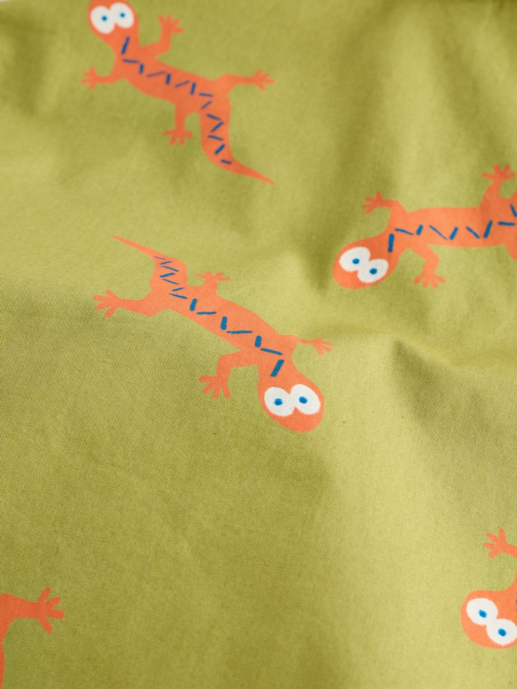 Green All Over Print Ghecko Short Sleeve Revere Collar Printed Shirt (3mths-7yrs) - Image 4 of 4