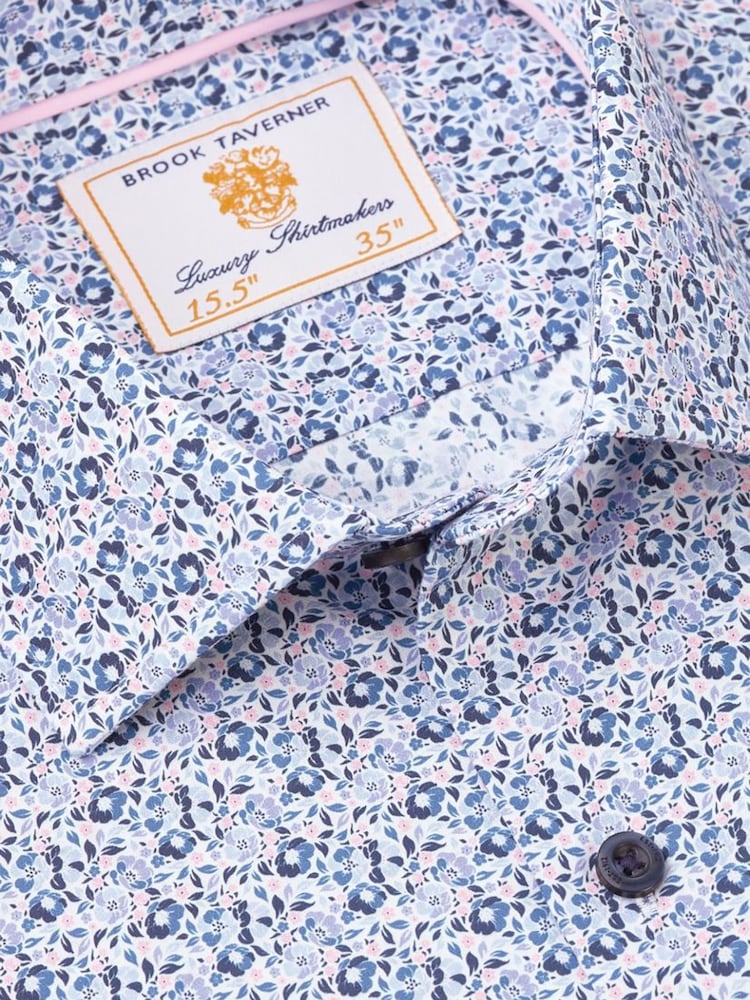 Brook Taverner Blue Floral Shirt - Image 2 of 3