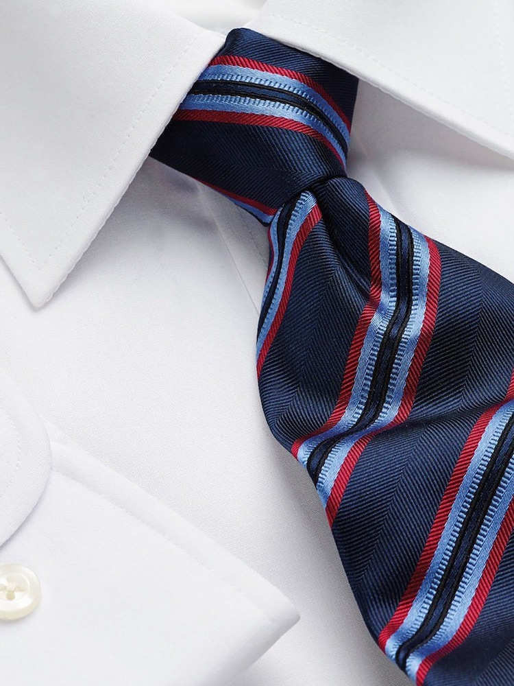 Brook Taverner White Poplin Single Cuff Shirt - Image 2 of 2 Brook Taverner White Poplin Single Cuff Shirt - Image 2 of 2