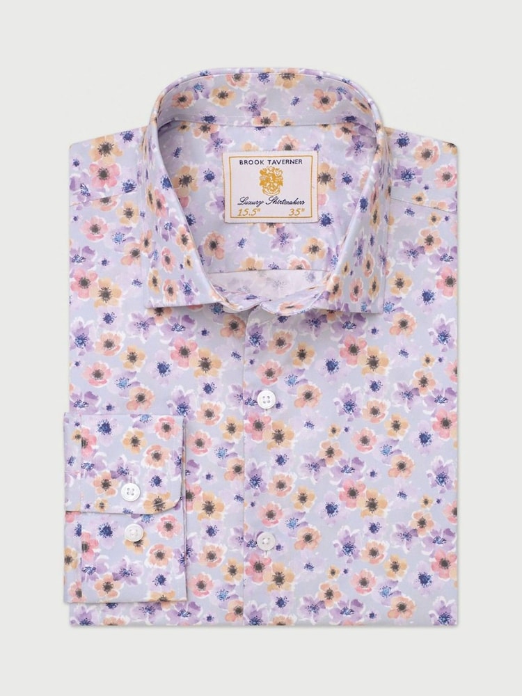 Brook Taverner Poppy Print Occasion Shirt - صورة 1 من 2