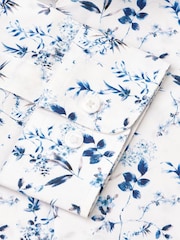 Brook Taverner Blue Leaf Print Occasion Shirt - Image 2 of 2