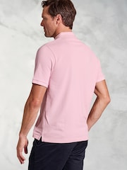 Brook Taverner Pink Pure Cotton Pique Polo Shirt - Image 2 of 4