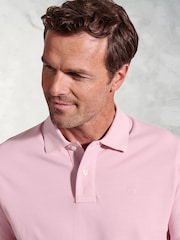 Brook Taverner Pink Pure Cotton Pique Polo Shirt - Image 3 of 4