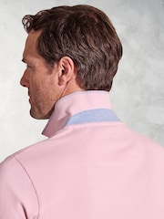 Brook Taverner Pink Pure Cotton Pique Polo Shirt - Image 4 of 4