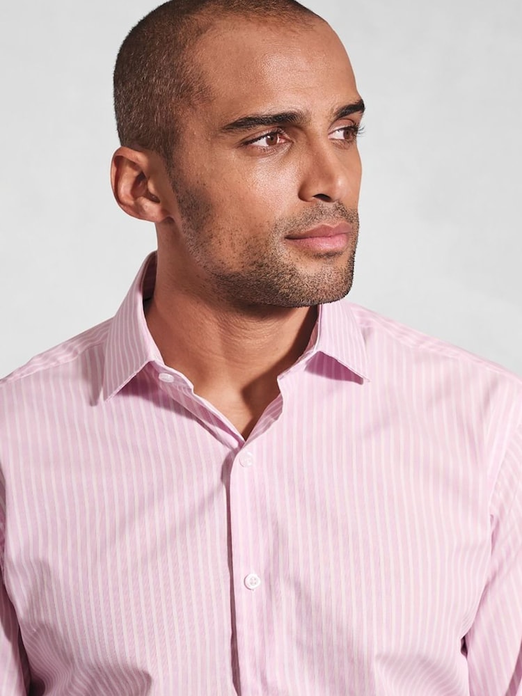 Brook Taverner Pink Stripe Shirt - Image 4 of 4 Brook Taverner Pink Stripe Shirt - Image 4 of 4