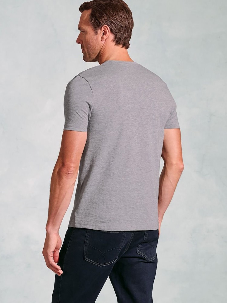 Brook Taverner Silver Pure Cotton Jersey T-Shirt - Image 2 of 3 Brook Taverner Silver Pure Cotton Jersey T-Shirt - Image 2 of 3