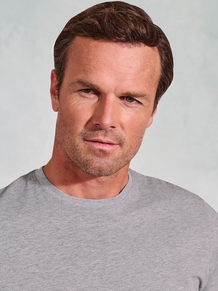 Brook Taverner Silver Pure Cotton Jersey T-Shirt - Image 3 of 3 Brook Taverner Silver Pure Cotton Jersey T-Shirt - Image 3 of 3