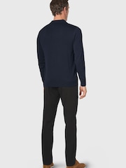 Brook Taverner Blue Long Sleeve Polo Shirt - Image 2 of 2
