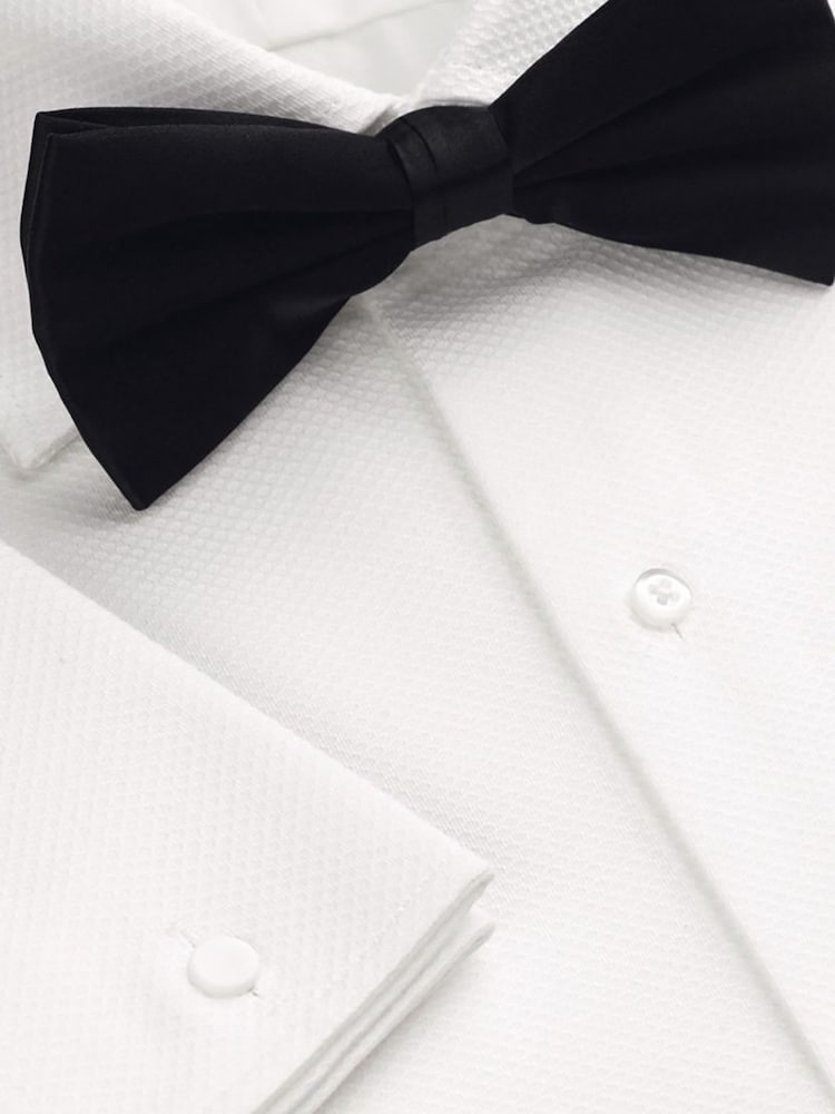 Brook Taverner White Marcella Front Double Cuff Cotton Dress Shirt - Image 2 of 2 Brook Taverner White Marcella Front Double Cuff Cotton Dress Shirt - Image 2 of 2